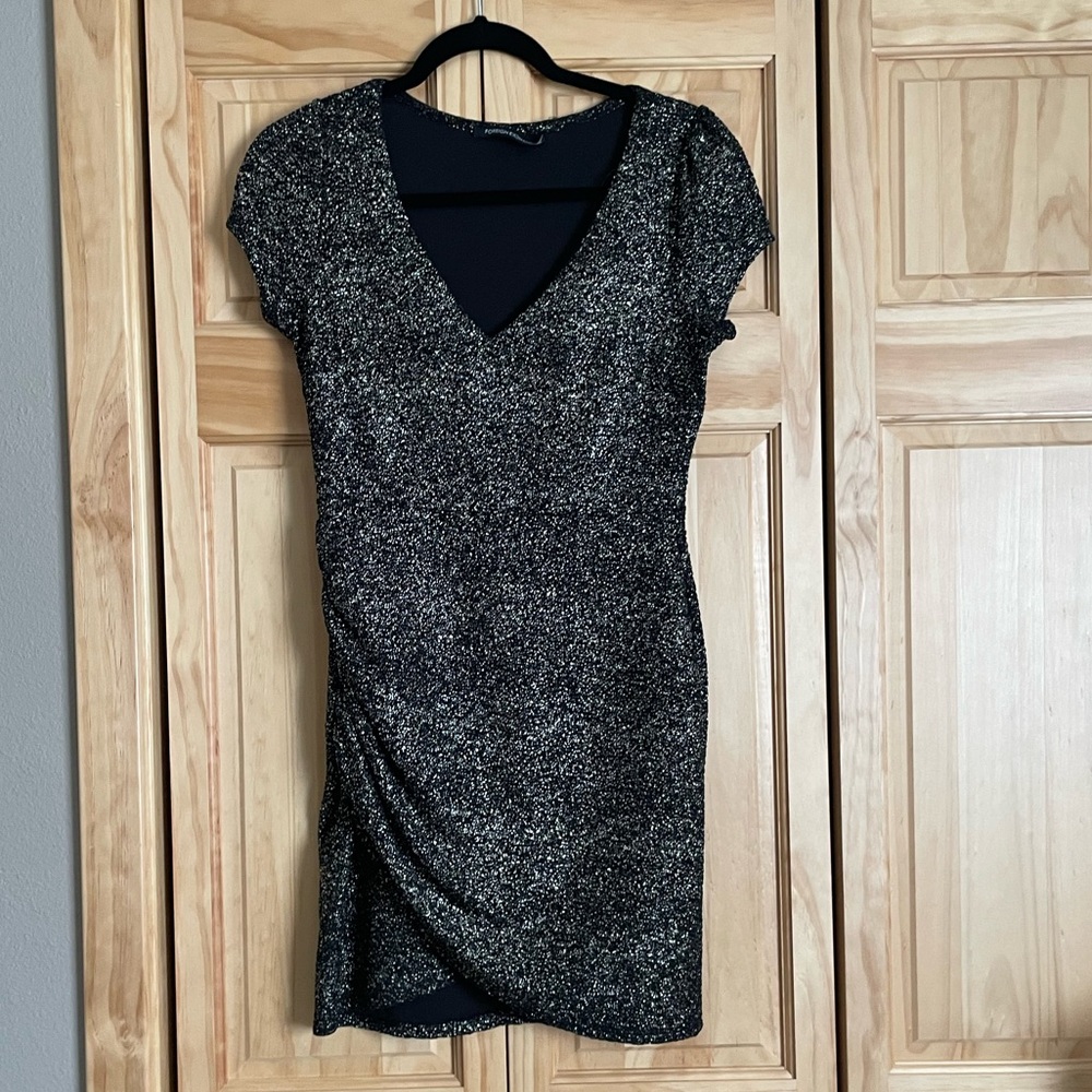 Black and gold dress